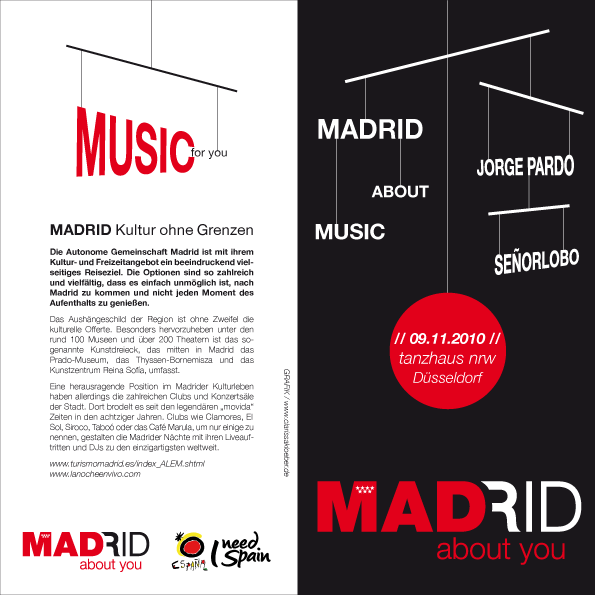 Grafikdesign - Flyer Madrid